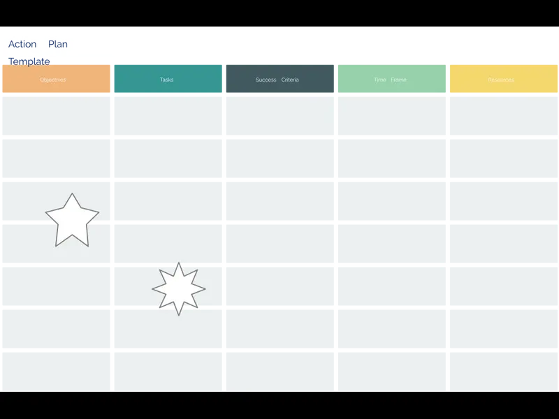 Snapshot of Action Plan Template