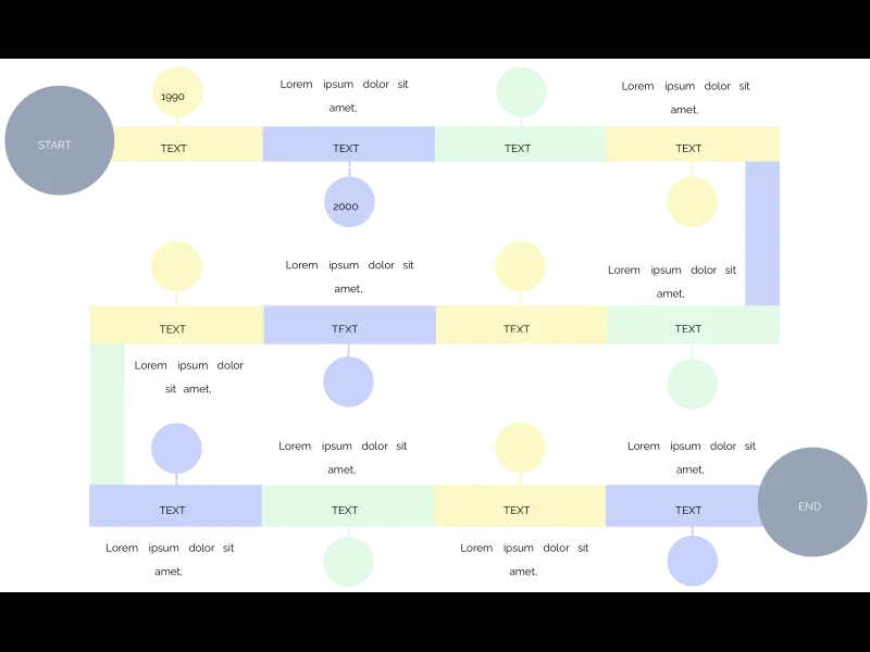 Snapshot of Timeline Diagram Template