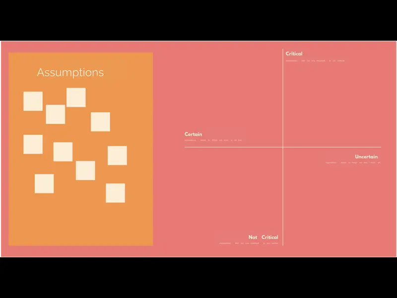 Snapshot of Assumption Grid Template