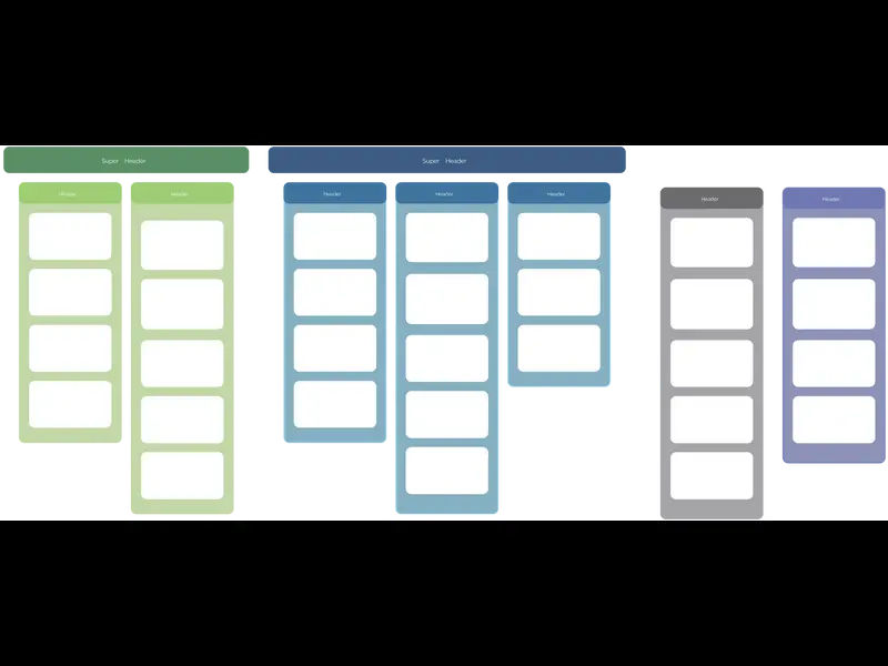 Snapshot of Super Header Affinity Diagram Example
