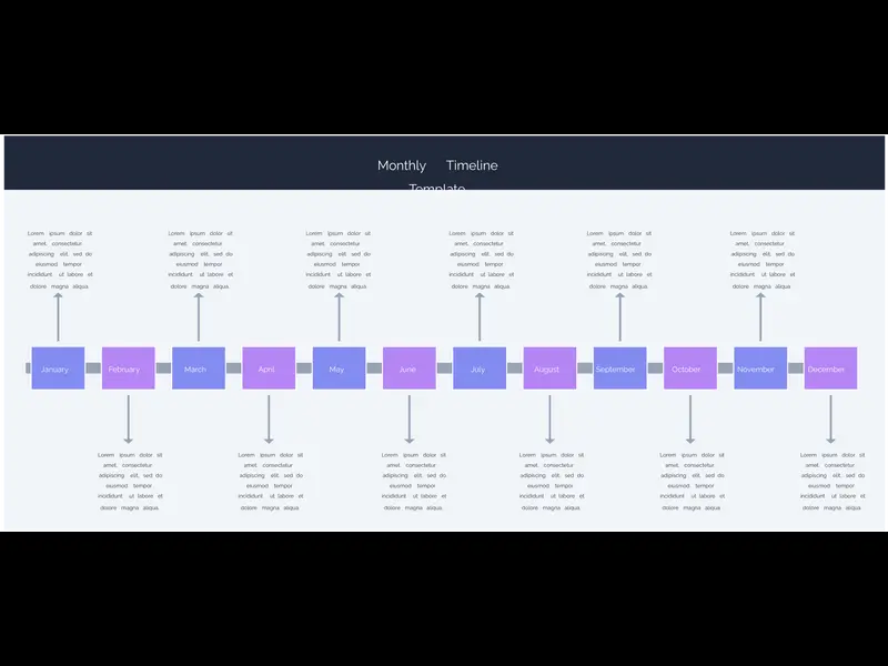 Snapshot of Monthly Timeline Template