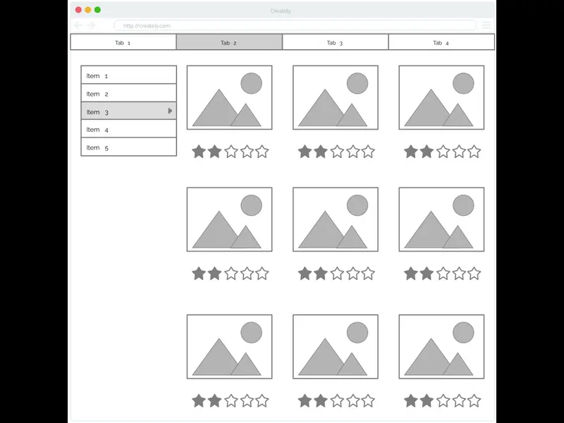 Snapshot of UI Mockup