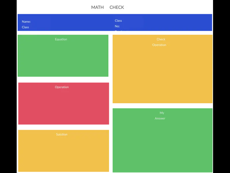 Snapshot of Math Graphic Organizer