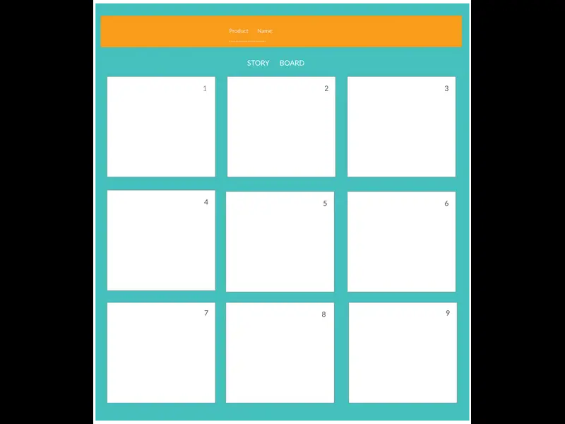 Snapshot of Storyboard Template 1