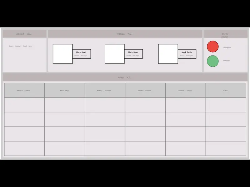 Snapshot of Account Plan Template
