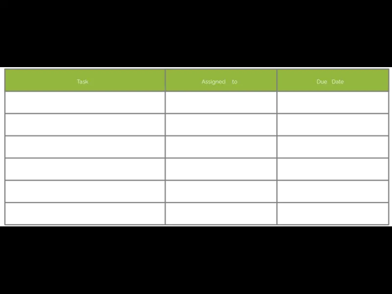 Snapshot of Simple Action Plan Template